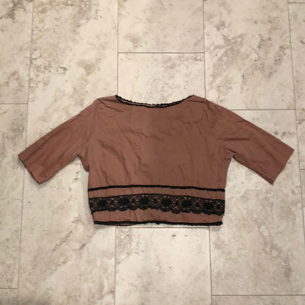 Vintage Blush 3/4 Sleeve Blouse. Size S.